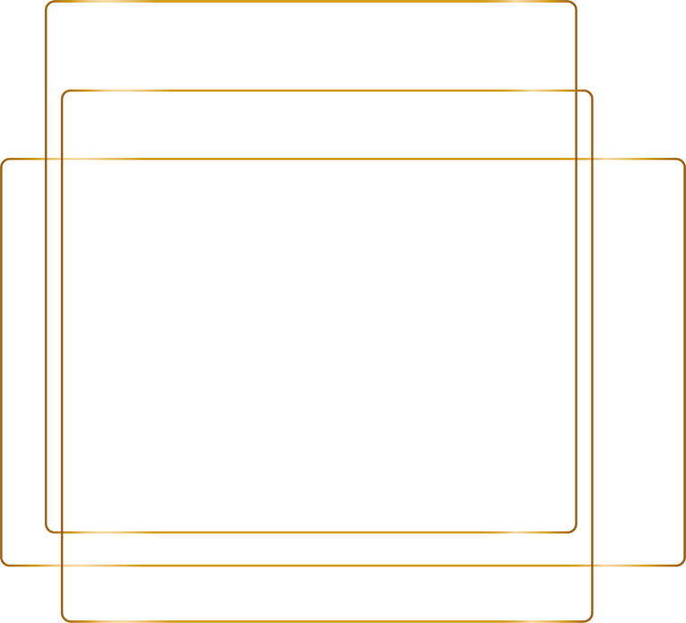 Square Golden Circle Border, Shiny Frame